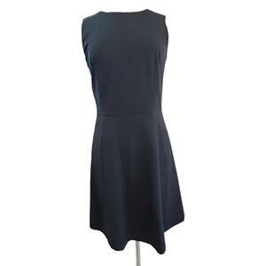 THEORY Abell Agustin Black Wool Blend Sleeveless Dress 10